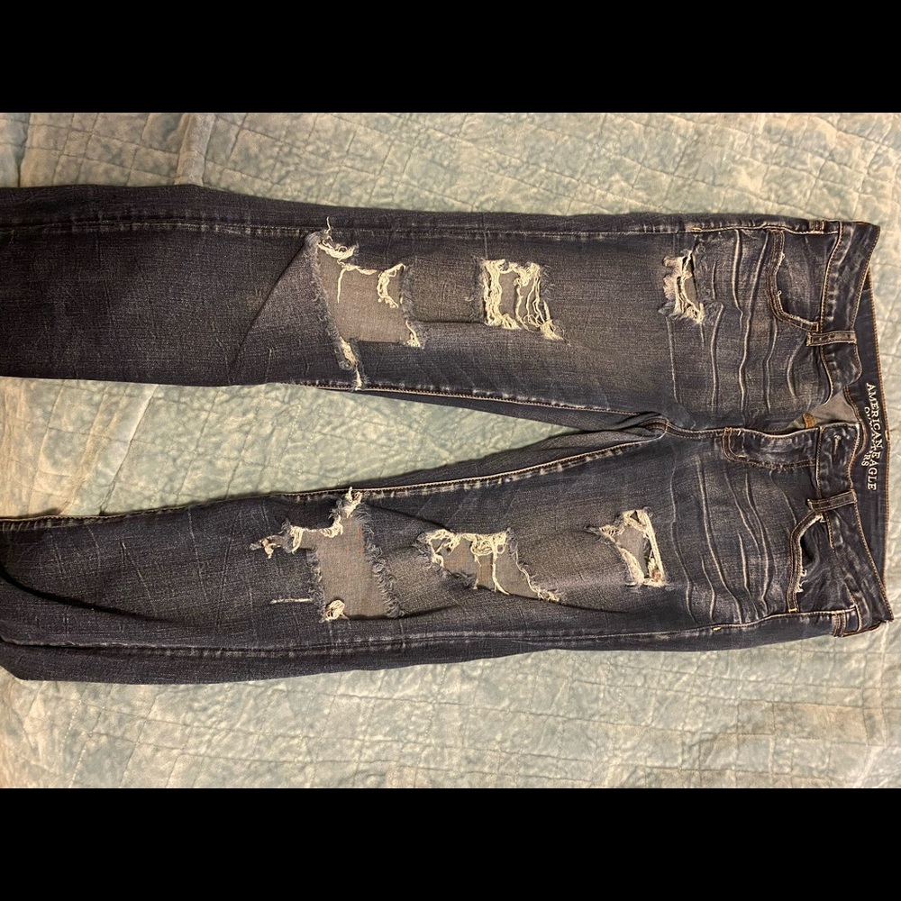 American Eagle Distressed Stretch Skinny Jeans